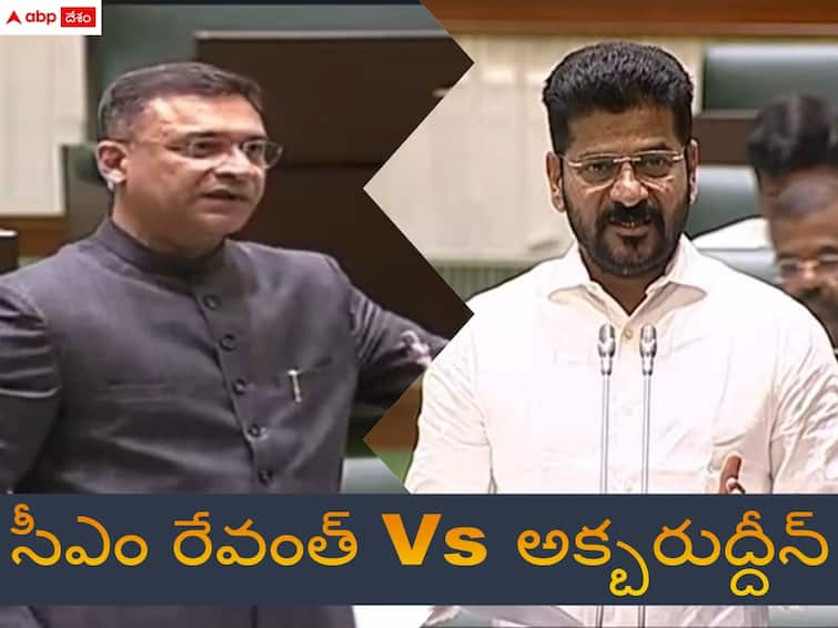 telangana cm revanth reddy strong counter to mim mla akbaruddin in assembly Telangana News: విద్యుత్ రచ్చ - అక్బరుద్దీన్ ఒవైసీకి సీఎం రేవంత్ రెడ్డి స్ట్రాంగ్ కౌంటర్, అసెంబ్లీలో ఇరువురి మధ్య మాటల యుద్ధం