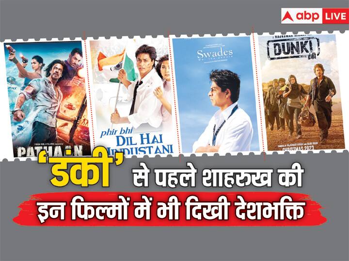 SRK Films: शाहरुख खान ने अपने करियर में एक्शन, रोमांस से लेकर ड्रामा तक कई स्टाइल में अपना हाथ आजमाया है. वहीं कई फिल्मों में एक्टर ने बिना सैनिक का किरदार निभाए भी रगों में देशभक्ति की भावना जगाई है.