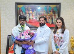 Ram Charan Meets Eknath Shinde: राम चरण आणि उपासना  यांनी मुख्यमंत्री एकनाथ शिंदे यांची भेट घेतली; पाहा फोटो
