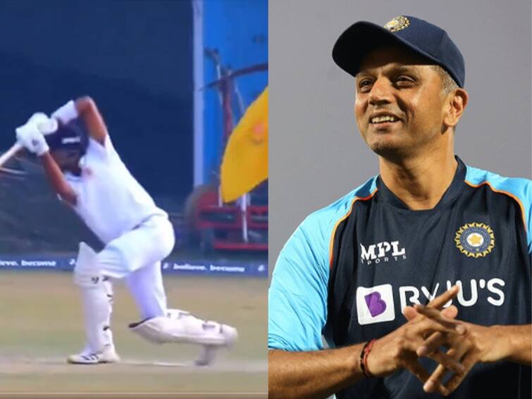 Video goes Viral of Rahul Dravids Son Samit Batting Fans See a Glimpse of his Father in the Youngster Rahul Dravid: ఆ కవర్‌ డ్రైవ్‌ అచ్చం నాన్నలానే .... దుమ్ములేపుతున్న రాహుల్ ద్రావిడ్‌ కొడుకు