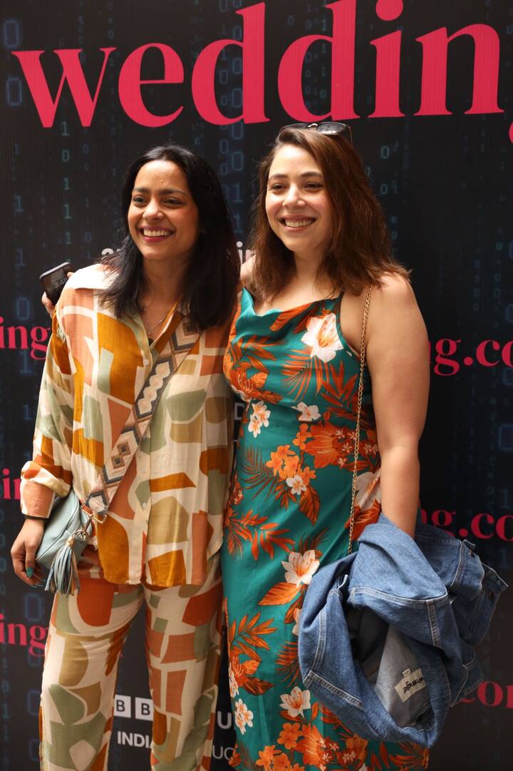 Maanvi Gagroo and Shahana Goswami pose together as they arrive for the screening.