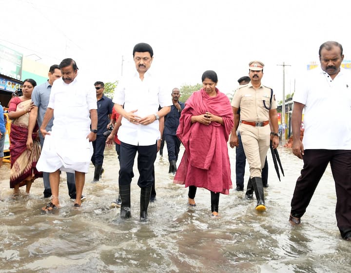 Stalin on Thursday announced flood relief of Rs 6,000 to the people in the areas worst affected by heavy rains in Thoothukudi and Tirunelveli districts (Credit: Twitter/@CMOTamilnadu)