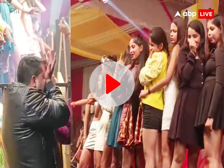 Bihar Man Crying in Sonpur Mela Theatre Video Viral on Social Media ANN Watch: सोनपुर मेले में जैसे ही बजा कुमार सानू का गाना... थिएटर में डांसरों के सामने फूट-फूटकर रोया शख्स