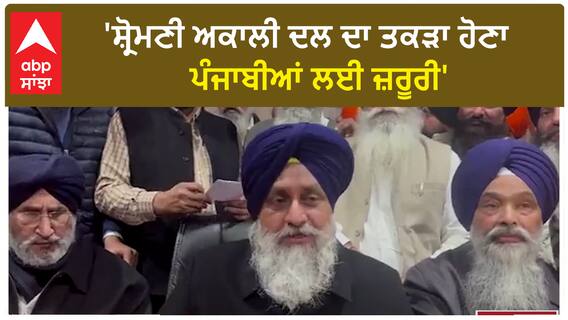 Sukhbir Badal| 'ਸ਼੍ਰੋਮਣੀ ਅਕਾਲੀ ਦਲ ਦਾ ਤਕੜਾ ਹੋਣਾ ਪੰਜਾਬੀਆਂ ਲਈ ਜ਼ਰੂਰੀ'