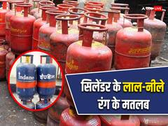सिलेंडर घर वाला लाल और दुकान वाला नीले रंग का क्यों होता है