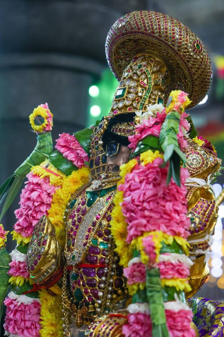 காது காப்பு அலங்காரத்தில் காட்சியளித்த பெருமாள்