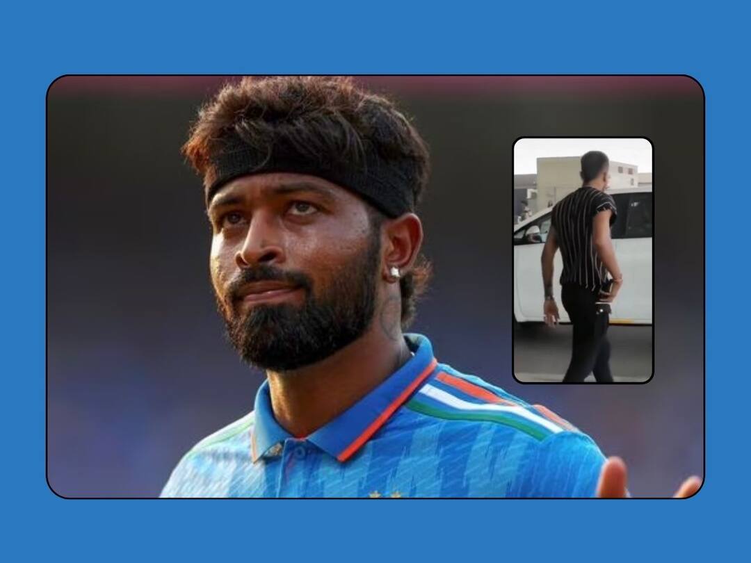 People are shouting in front of Hardik Pandya Mumbai Cha Raja Rohit Sharma over mumbai indians captaincy ipl 2024 Hardik Pandya : हार्दिक पांड्या मागच्या दाराने कॅप्टन झाला, पण रोहितच्या चाहत्यांचा संताप मुंबई विमानतळावर याचि देही याची डोळा पाहिला!