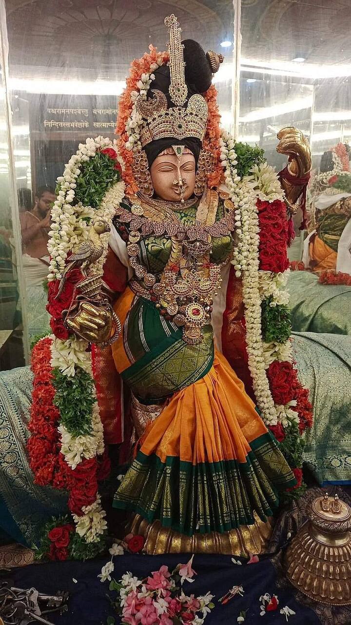 எழில்மிகு கோலத்தில் பக்தர்களுக்கு தரிசனம் கொடுக்கும் ஆண்டாள்