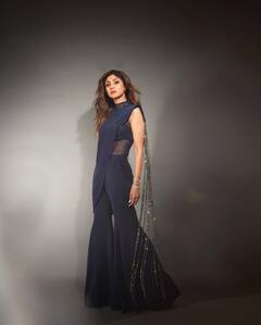 Shilpa Shetty Turns A Bombshell In Blue Sharara For Umang 2023; SEE PICS