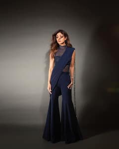 Shilpa Shetty Turns A Bombshell In Blue Sharara For Umang 2023; SEE PICS