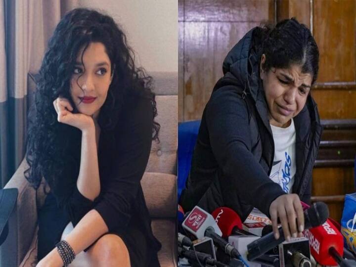 Actress Ritika Singh post on Sakshi malik quit from wrestling Ritika Singh on Sakshi Malik: இதயம் நொறுங்குகிறது - சாக்‌ஷி மாலிக்கிற்காக பொங்கிய ரித்திகா சிங் 