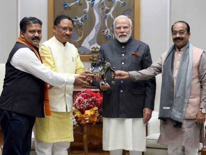 CM Vishnu Dev Sai meets PM Narendra Modi and Union Ministers Double Engine Government Ann Chhattisgarh: CM विष्णु देव साय ने PM मोदी और केंद्रीय मंत्रियों से की मुलाकात, बोले- ‘डबल इंजन की सरकार होने से...’