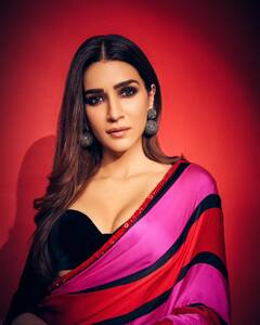 Kriti Sanon Photo: મલ્ટિકલર સાડીમાં કૃતિ સેનનનો જોવા મળ્યો જલવો, જુઓ તસવીરો