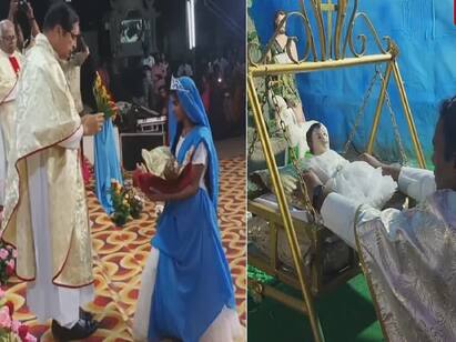 Christmas festival was celebrated in Thanjavur churches - TNN தஞ்சாவூர் தேவாலயங்களில் கிறிஸ்துமஸ் விழா கோலாகல கொண்டாட்டம்