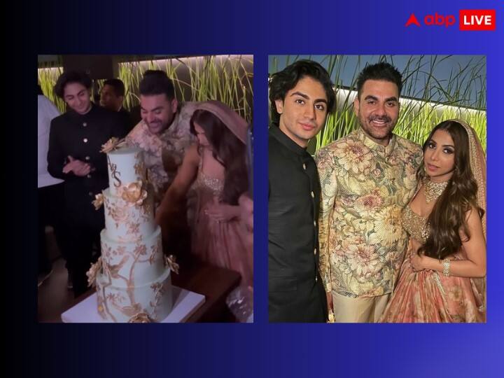 Arbaaz Khan Sshura Wedding Actor son Arhaan was seen singing and dancing Video viral Watch: पिता संग गाया गाना, नई अम्मी शौरा संग लगाए ठुमके, अरबाज की शादी में खूूब मस्ती करते दिखे बेटे अरहान, वीडियो हो रही वायरल