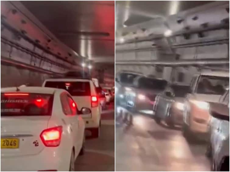 Himachal Pradesh News Atal Tunnel Tourists Traffic Jam Christmas 2023 Xmas Shimla New Year 2024 Thousands Of Tourists Stuck At Atal Tunnel After Record 28,210 Vehicles Cross It On Xmas Eve — WATCH