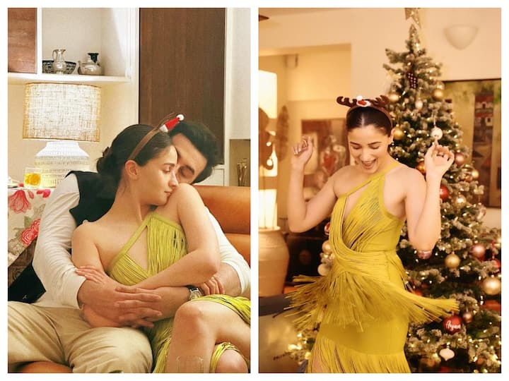 Alia Bhatt, who attended an intimate Christmas celebration at her father Mahesh Bhatt’s residence, dropped photos from the party, expressing that she is 