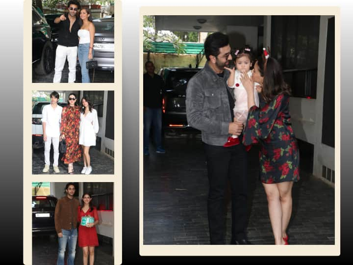 Ranbir-Alia Christmas Celebration: रणबीर कपूर और आलिया भट्ट आज अपने घर में क्रिसमस का जश्न मना रहे हैं. इस मौके पर बी-टाउन के कई सितारे भी कपल के घर लंच के लिए पहुंचे. नीचे देखिए तस्वीरें....