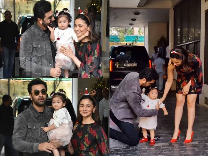 ranbir kapoor alia bhatt reveal their daughter raha kapoor face for the first time Watch Video: ஒரேநாளில் அப்பா, அம்மாவை மிஞ்சி லைக்ஸ் அள்ளும் ரன்பீர் - அலியா பட் குழந்தை.. வைரலாகும் வீடியோ!