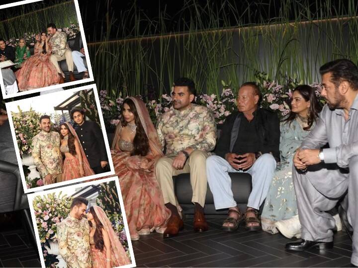 Arbaaz Khan Shared his Nikaah Ceremony Inside pics with Sshura Khan Salman Khan Salim Khan Spotted पूरे खान परिवार की मौजूदगी में हुआ था Arbaaz -Sshura का निकाह, एक्टर ने सेरेमनी की इनसाइड तस्वीरें की शेयर, भाई के लिए खुश दिखे सलमान खान