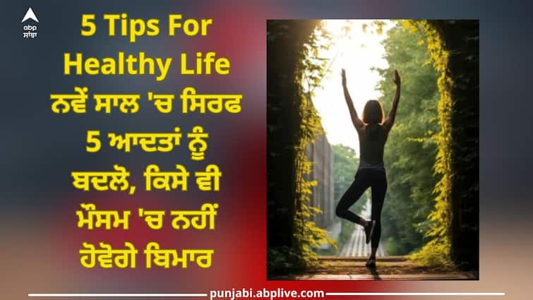 5 Tips For Healthy Life: Change only 5 habits in New Year, you will not get sick in any season 5 Tips For Healthy Life: ਨਵੇਂ ਸਾਲ 'ਚ ਸਿਰਫ 5 ਆਦਤਾਂ ਨੂੰ ਬਦਲੋ, ਕਿਸੇ ਵੀ ਮੌਸਮ 'ਚ ਨਹੀਂ ਹੋਵੋਗੇ ਬਿਮਾਰ