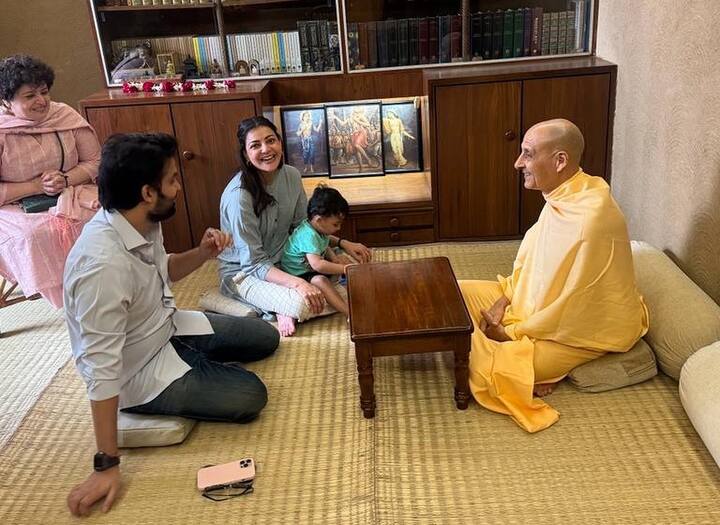 ஆன்மீகத்தில் மிகுந்த ஈடுபாடு கொண்டவர் காஜல் அகர்வால் என்பதை இந்த சந்திப்பு குறிக்கிறது