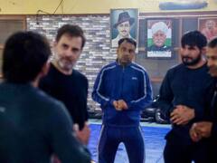 Rahul Gandhi Photos : ராகுல் காந்தியை புரட்டி போட்ட மல்யுத்த வீரர் பஜ்ரங் பூனியா!