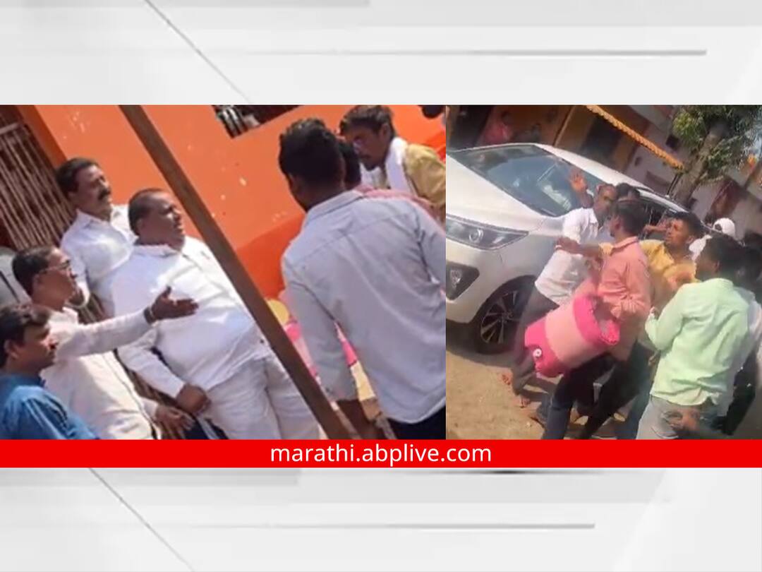 Aggressive Maratha protestors attempt to break the car of BJP MLA Ram Patil Ratolikar in nanded marathi news मराठा आंदोलक आक्रमक, भाजप आमदारला पिटाळून लावले, गाडीवर हल्ला करण्याचाही प्रयत्न