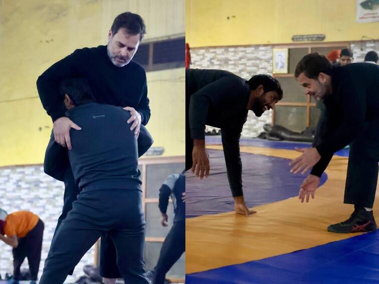 congress leader rahul gandhi reached to meet wrestlers bajrang punia meets in haryana Watch Video: ஆதரவு தெரிவிக்க சென்ற ராகுல்காந்தி - புரட்டி எடுத்த பஞ்ரங் புனியா: ஹரியானாவில் சுவாரஸ்யம்