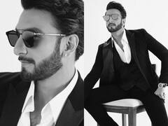 Ranveer Singh Poses In A Crisp Black & White Pantsuit - SEE PICS
