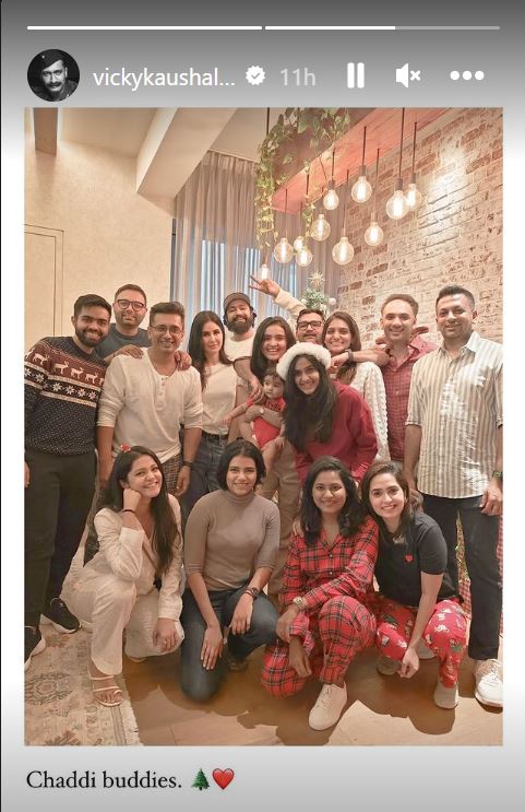 Vicky Kaushal Kisses Katrina Kaif In Christmas Post; Does Bhangra With Angad Bedi, Sunny Kaushal At House Party