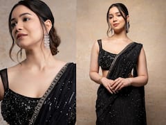 Sara Tendulkar Gives Bridesmaid Look Inspiration In Black Saree; PICS