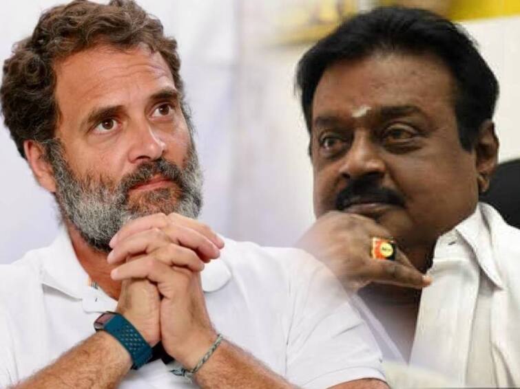 Former Congress leader Rahul Gandhi has condoled the demise of DMDK leader Captain Vijayakanth. Vijayakanth Death: ’மறைந்தாலும் மக்கள் மனதில் மறையாமல் இருப்பார் விஜயகாந்த்’ - ராகுல் காந்தி இரங்கல்..