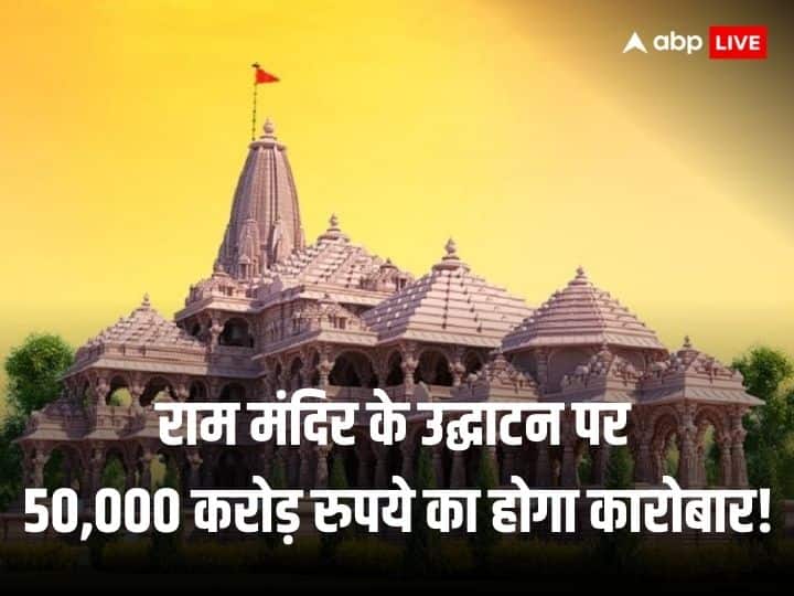 Ayodhya Ram Mandir Inauguration To Generate Trade Of 50000 Crore Rupees In India On 22 January 2024 Ayodhya Ram Mandir: राम मंदिर के उद्घाटन पर 22 जनवरी को 50,000 करोड़ रुपये का कारोबार होने का अनुमान, बाजारों में तैयारी जोरों पर