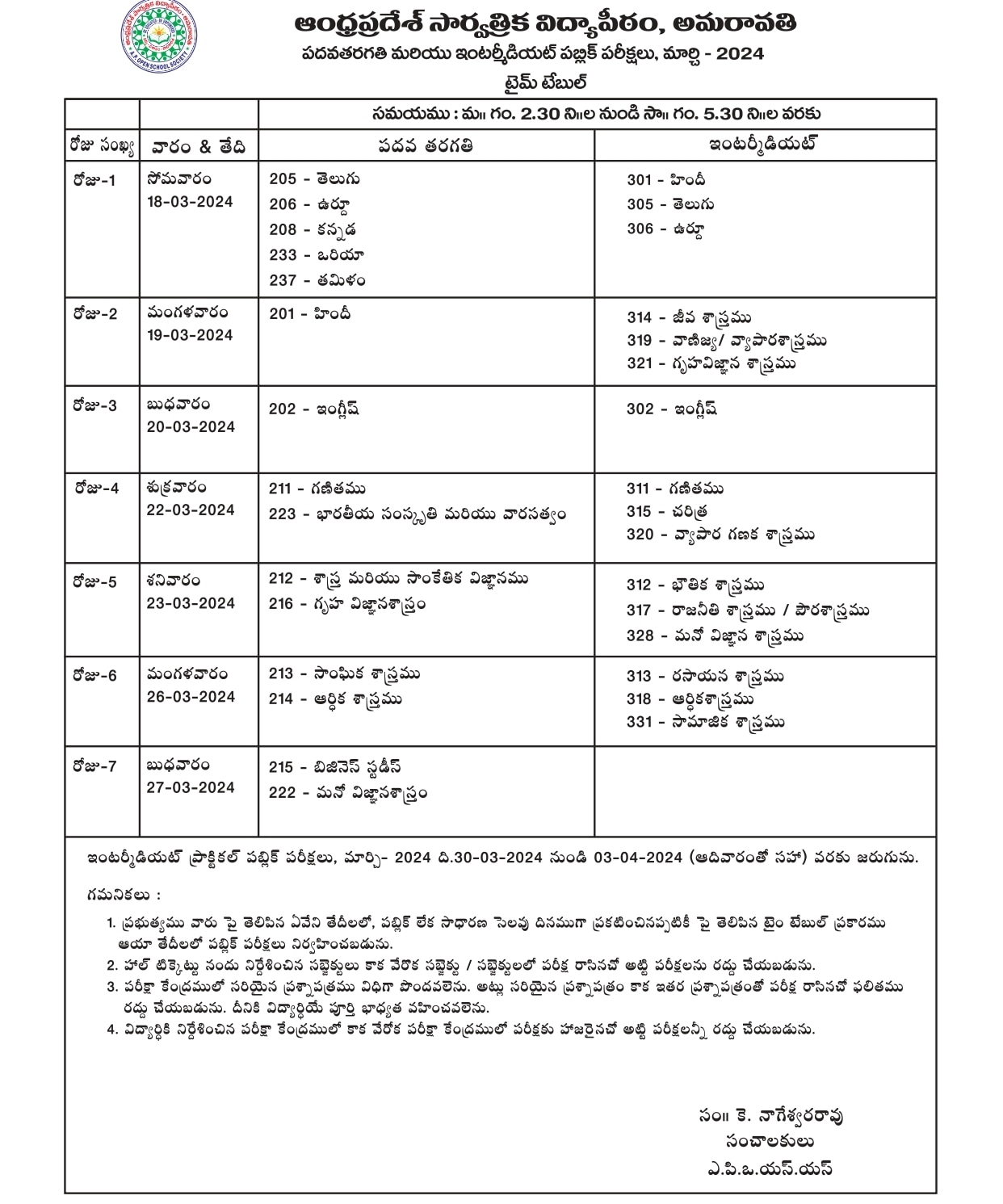 APOSS 10th, Inter Exams: ఏపీ ఓపెన్ స్కూల్ టెన్త్, ఇంటర్ పరీక్షల షెడ్యూలు వెల్లడి, పరీక్ష ఫీజు వివరాలు ఇలా