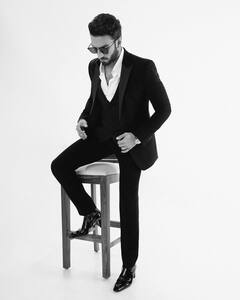 Ranveer Singh Poses In A Crisp Black & White Pantsuit - SEE PICS