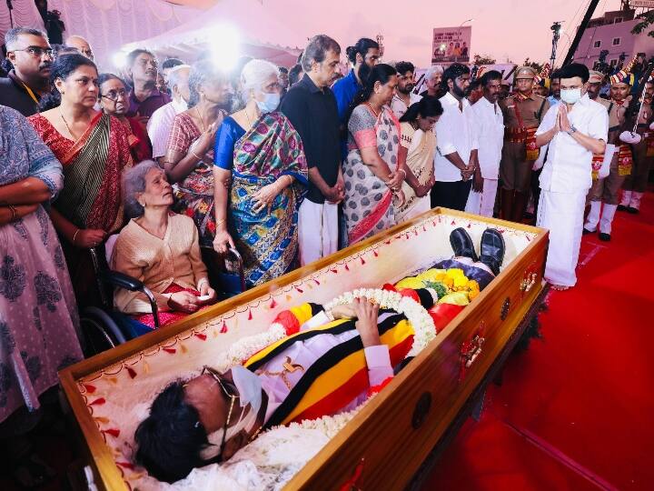 CM MK Stalin pay tribute DMDK Leader captain vijayakanth funeral RIP Vijayakanth : 