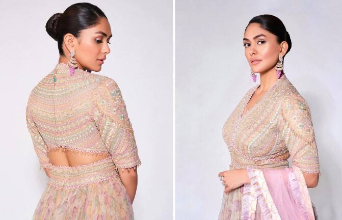 એક્ટ્રેસ મૃણાલ ઠાકુરે સોશિયલ મીડિયા પર તેની લેટેસ્ટ તસવીરો શેર કરી છે. આ તસવીરોમાં અભિનેત્રી મૃણાલ  ટ્રેડિશનલ આઉટફિટમાં જોવા મળી રહી છે.