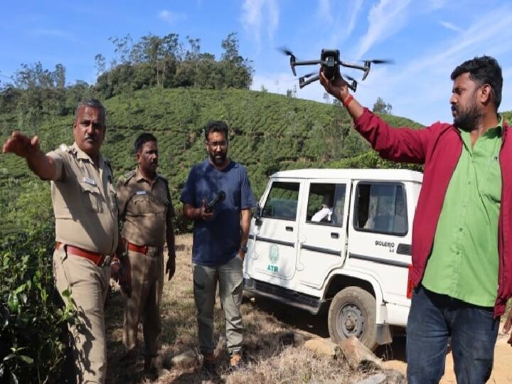 காட்டு யானை கூட்டத்தை ட்ரோன் மூலம் கண்டறிந்த வனத்துறையினர்