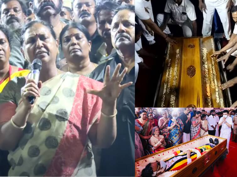 Premalatha Emotional Speech After Captain Vijayakanth Burial Thanked DMDK Cadres TN Govt Police Premalatha Vijayakanth: விஜயகாந்துக்கு கோயில்.. மெரினாவில் உள்ள தலைவர்கள் சமாதி போல் மாற்றுவோம்.. பிரேமலதா உருக்கம்!
