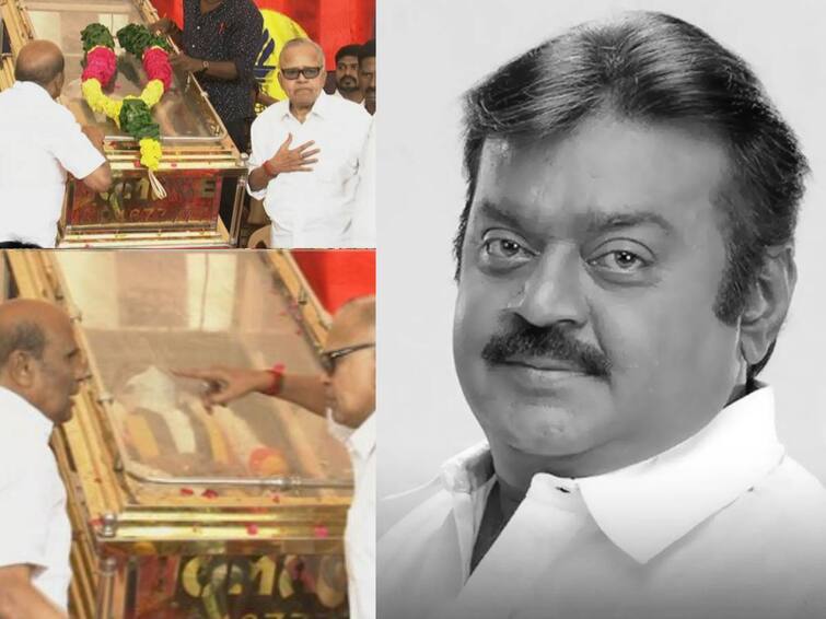 Vijayakanth Death actors vagai chandrasekar and radharavi paid homage to Vijayakanth Vijayakanth Death:“ஒரு பெரிய சகாப்தம் முடிஞ்சு போச்சு” - கண்ணீர் மல்க அஞ்சலி செலுத்திய வாகை சந்திரசேகர், ராதாரவி