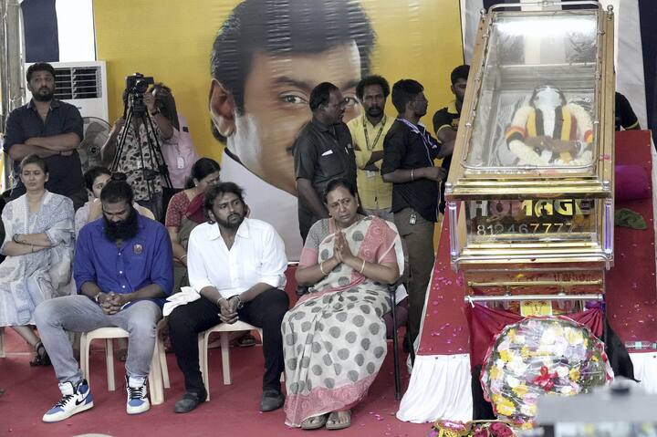 'Captain' Vijayakanth, aged 71, is survived by his wife and two sons