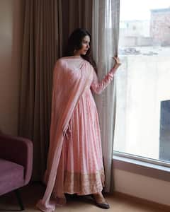 Sonam Bajwa Looks Elegant In Pink Anarkali Suit; Check Out Pics