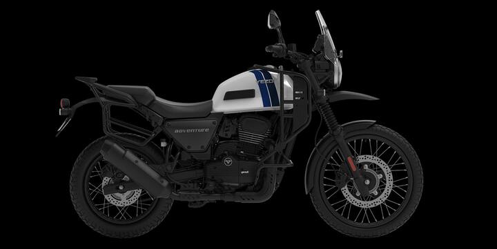 येज़्दी एडवेंचर मैट और ग्लॉसी कलर ऑप्शंस में उपलब्ध है और शेड के आधार पर, इसकी एक्स शोरूम कीमत 2.16 लाख रुपये से 2.20 लाख रुपये के बीच है. इसका 334cc, सिंगल-सिलेंडर, लिक्विड-कूल्ड इंजन 30.30PS पॉवर और 29.84Nm का टॉर्क जेनरेट करता है और यह 6-स्पीड गियरबॉक्स के साथ लैस है. इसमें टेलिस्कोपिक फ्रंट फोर्क्स, एक रियर मोनोशॉक, डुअल-चैनल ABS, एक 320mm फ्रंट डिस्क, एक 220mm रियर डिस्क, वायर-स्पोक व्हील, ब्लूटूथ-एनेबल्ड डिजिटल डिस्प्ले, USB चार्जिंग सॉकेट और तीन राइडिंग मोड समेत कई फीचर्स मिलते हैं.