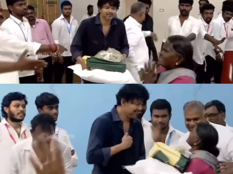 funny video of a lady asking for vijay to vijay  gets viral Vijay: இது என்ன தளபதிக்கு வந்த சோதனை? விஜய்யிடமே விஜய் எங்கே என்று கேட்ட பெண் - நெல்லையில் ருசிகரம்