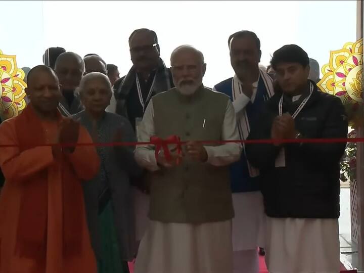Prime Minister Narendra Modi inaugurates Maharishi Valmiki International Airport in Ayodhya. (Source: YouTube@BJP4India)