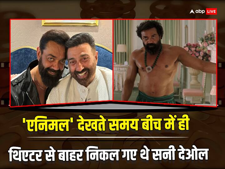 Sunny Deol reveals he went out of his seat during bobby deol starrer animal climax scene Animal में भाई Bobby Deol के इस सीन को देख सीट से उठकर बाहर चले गए थे Sunny Deol, जानें क्या थी वजह?