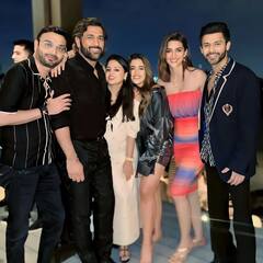 MS Dhoni : क्रिती सॅननसह तिच्या बहिणींसोबत ते रिषभ पंतपर्यंत; धोनीचा हटके लुकमध्ये दुबईत न्यू इअर सेलिब्रेशनमध्ये 'जलवा'