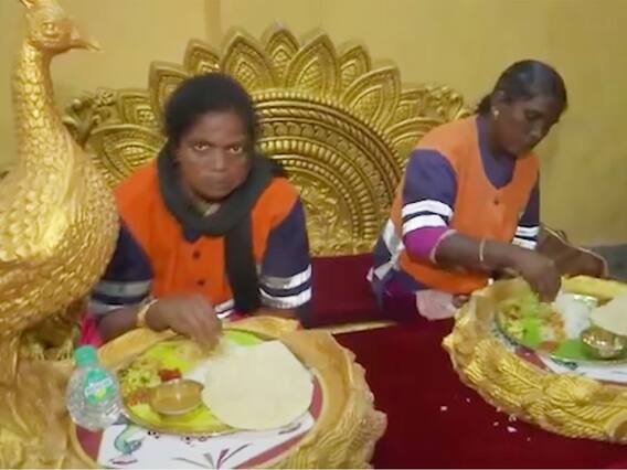 Annabojanam Event for Sanitation Workers : పారిశుద్ధ్యకార్మికులకు అరుదైన గౌరవం | ABP Desam