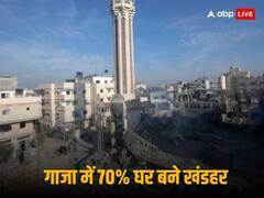 इजरायली बमबारी से तबाह हुआ गाजा, 70 फीसदी से ज्यादा घर बने खंडहर, रिपोर्ट में चौंकाने वाला खुलासा